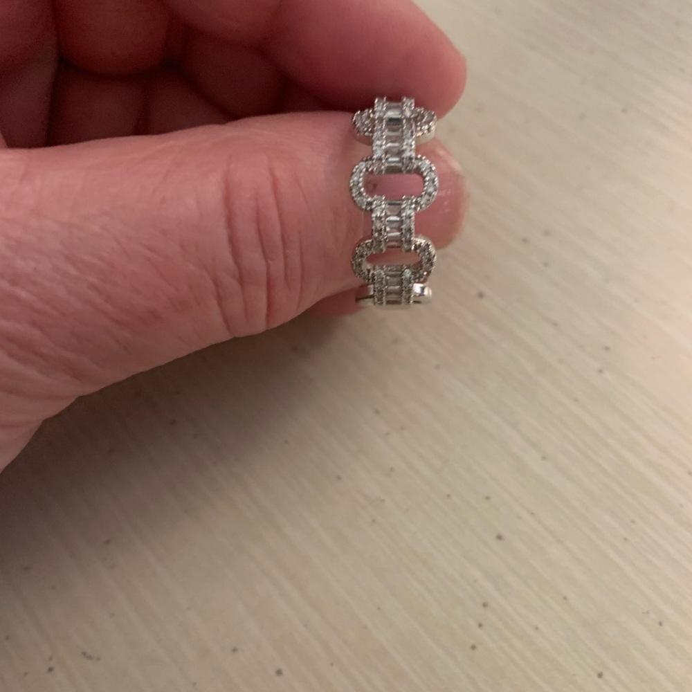 Source Unknown Silver Geometric Women's Ring - image 1